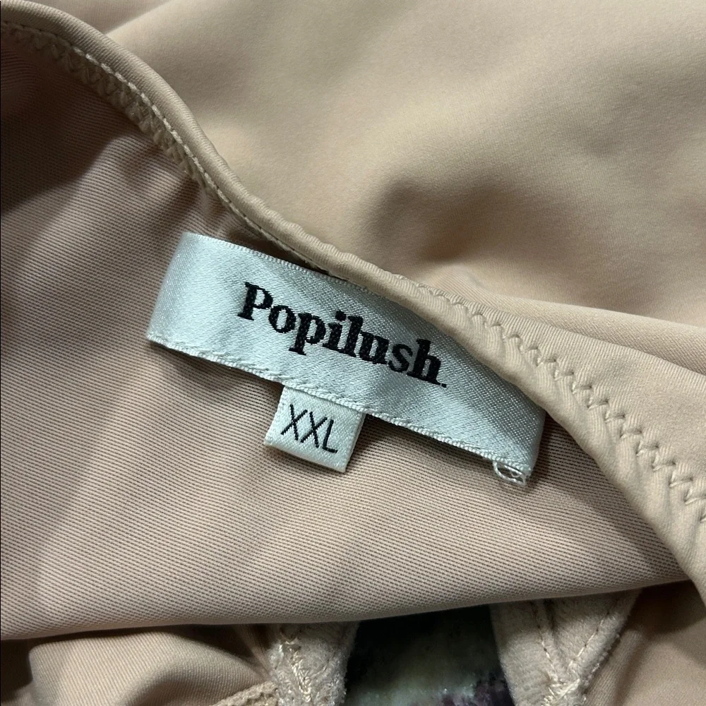 Popilush Shapewear Deep V-Neck Low Back Sculpting Thong Bodysuit